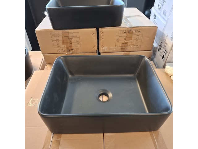 2x waskom best design, roveto, mat zwart - afbeelding 3 van  6