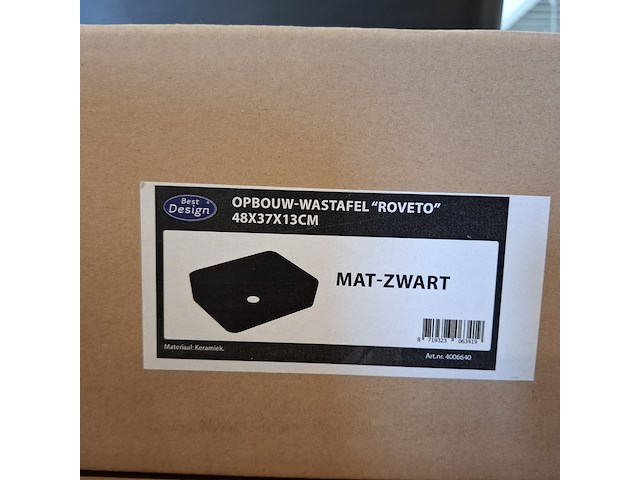 2x waskom best design, roveto, mat zwart - afbeelding 6 van  6