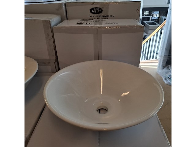 2x waskom best design, taps, glans wit - afbeelding 4 van  6