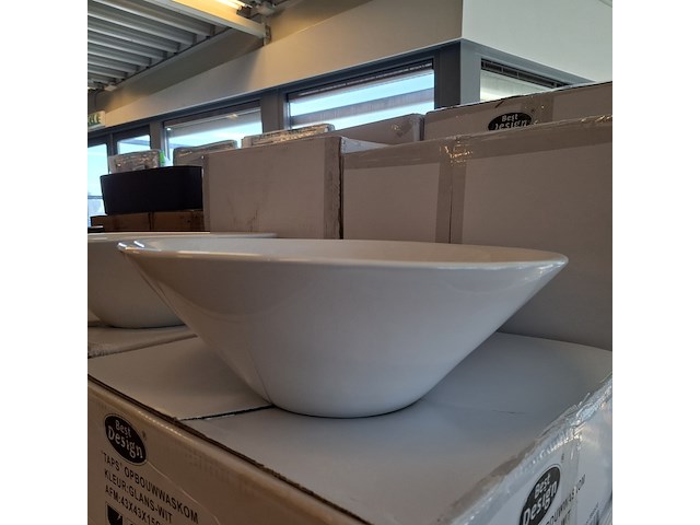 2x waskom best design, taps, glans wit - afbeelding 5 van  6