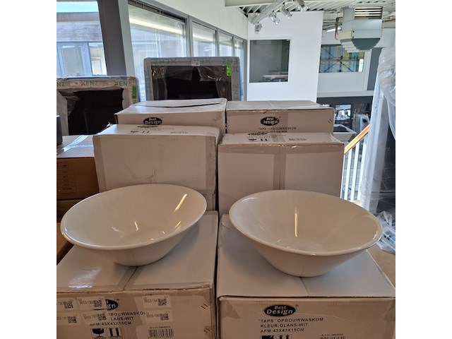 2x waskom best design, taps, glans wit - afbeelding 2 van  6