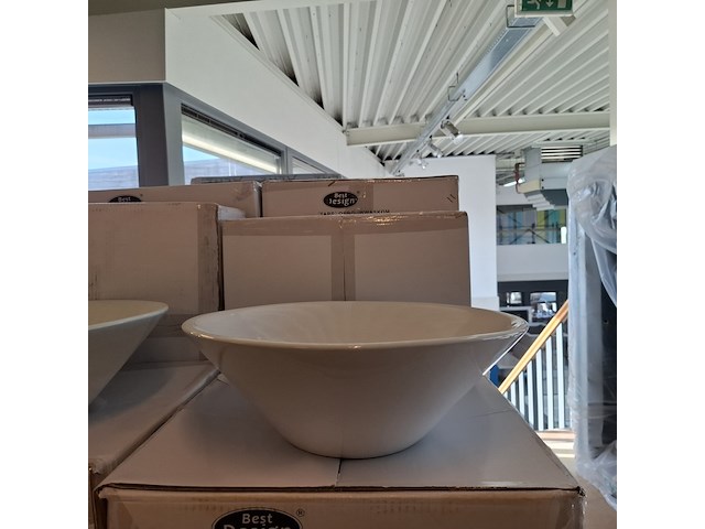 2x waskom best design, taps, glans wit - afbeelding 3 van  6