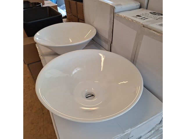 2x waskom best design, taps, glans wit - afbeelding 5 van  6