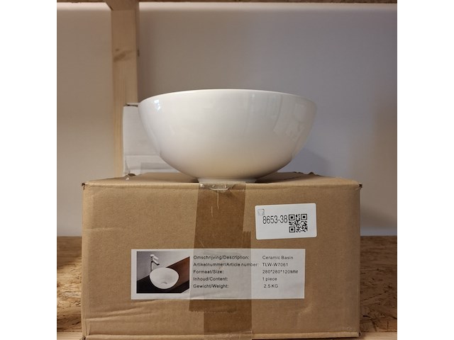 2x waskom glans wit - afbeelding 1 van  5