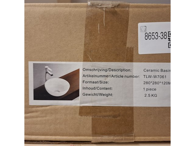 2x waskom glans wit - afbeelding 5 van  5