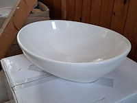 2x waskom, ovaal wit - afbeelding 1 van  5