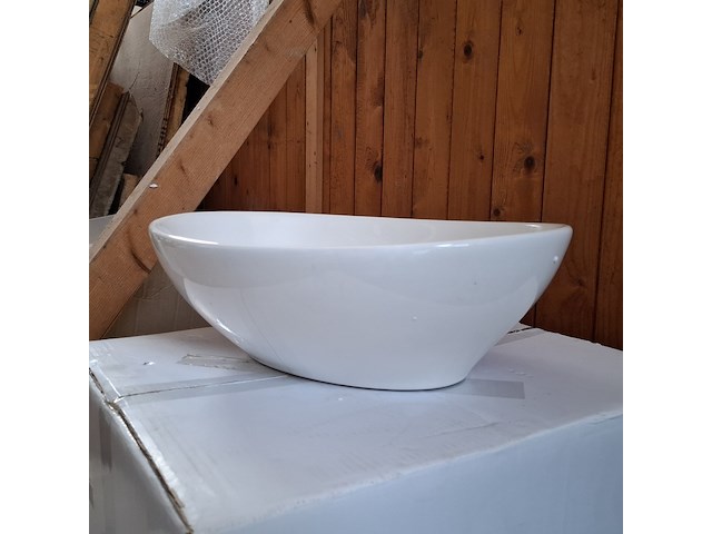 2x waskom, ovaal wit - afbeelding 2 van  5