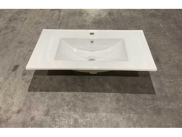 2x wastafel, allibert, v251583 | 80x49x19 cm, wit - afbeelding 1 van  3