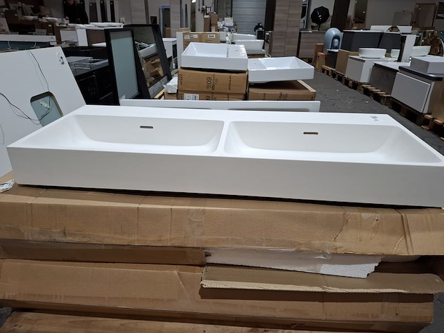 2x wastafel, mat wit - afbeelding 2 van  8
