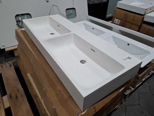 2x wastafel, mat wit - afbeelding 4 van  8
