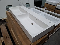 2x wastafel, mat wit - afbeelding 4 van  8