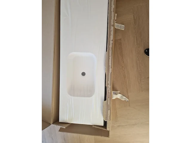 2x wastafelblad, zenon, solid surface niza45 so g.wht, wit, 2025 - afbeelding 2 van  8