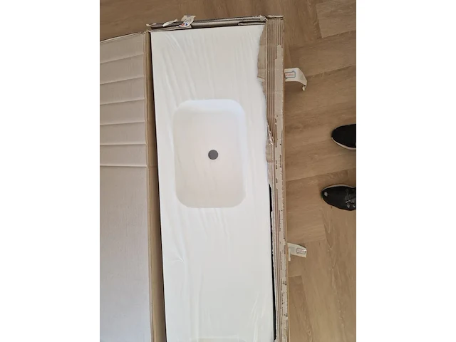 2x wastafelblad, zenon, solid surface niza45 so g.wht, wit, 2025 - afbeelding 3 van  8