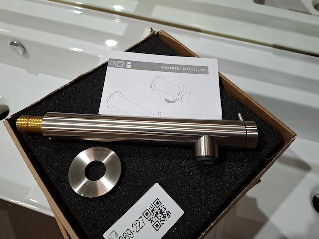 2x wastafelkraan beamtech, timeless, rvs geborsteld - afbeelding 1 van  5