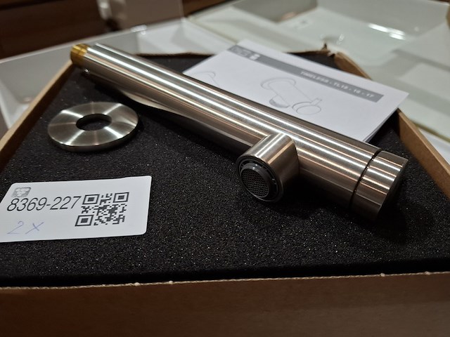 2x wastafelkraan beamtech, timeless, rvs geborsteld - afbeelding 3 van  5