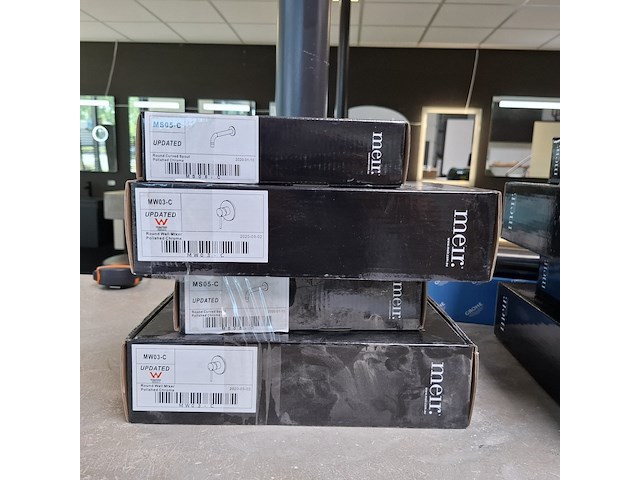 2x wastafelkraan, inbouw, chroom - afbeelding 1 van  5