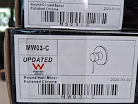 2x wastafelkraan, inbouw, chroom - afbeelding 3 van  5