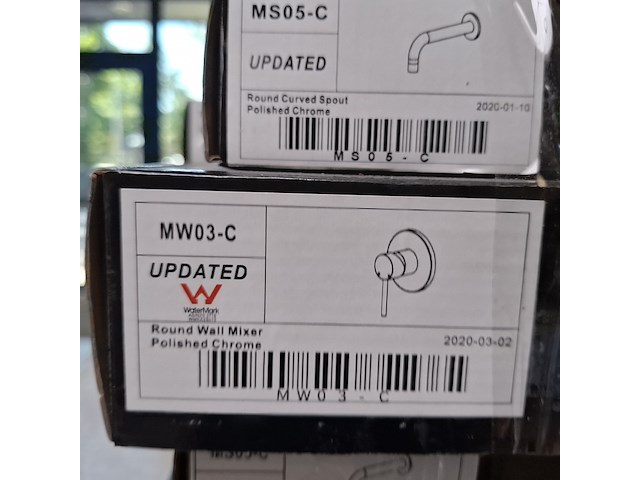 2x wastafelkraan, inbouw, chroom - afbeelding 3 van  5