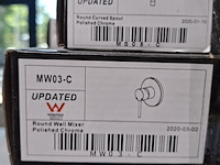 2x wastafelkraan, inbouw, chroom - afbeelding 3 van  5