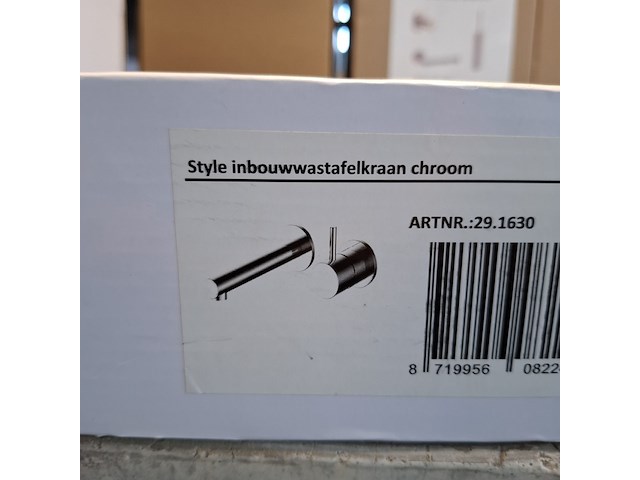 2x wastafelkraan, korver, inbouw, chroom - afbeelding 2 van  2