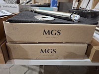 2x wastafelkraan mgs milano , rvs geborsteld - afbeelding 4 van  4