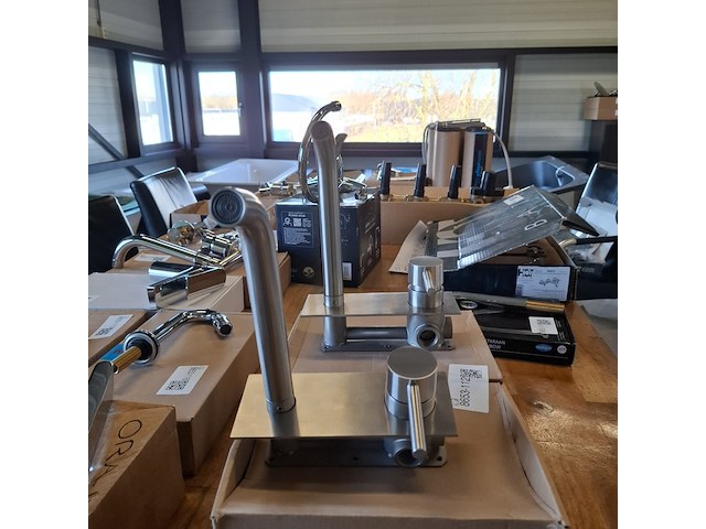 2x wastafelkraan ta design, rvs geborsteld - afbeelding 2 van  8