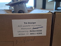 2x wastafelkraan ta design, rvs geborsteld - afbeelding 6 van  8