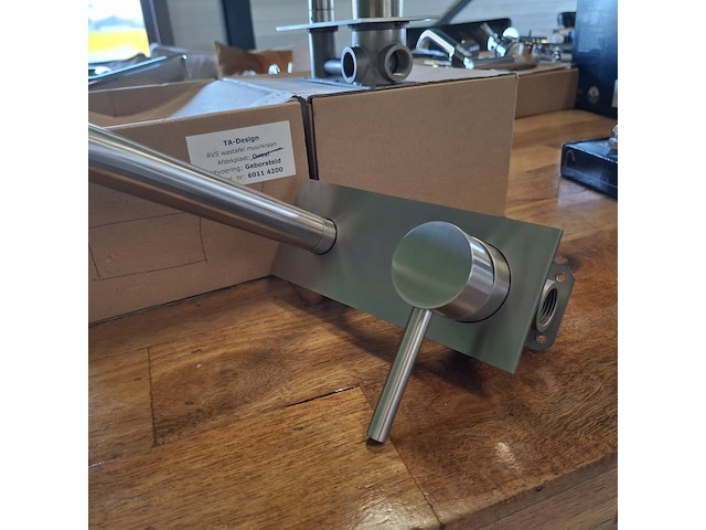 2x wastafelkraan ta design, rvs geborsteld - afbeelding 8 van  8