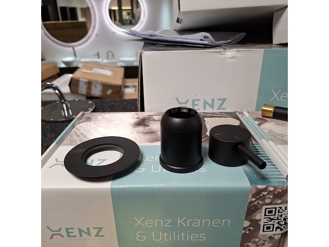 2x wastafelkraan, xenz, duero plus, mat zwart - afbeelding 3 van  7