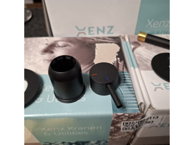 2x wastafelkraan, xenz, duero plus, mat zwart - afbeelding 4 van  7