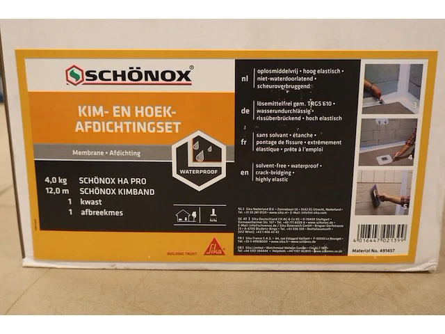 2x waterdichtingsset met doucheput schönox + easy drain - afbeelding 4 van  11