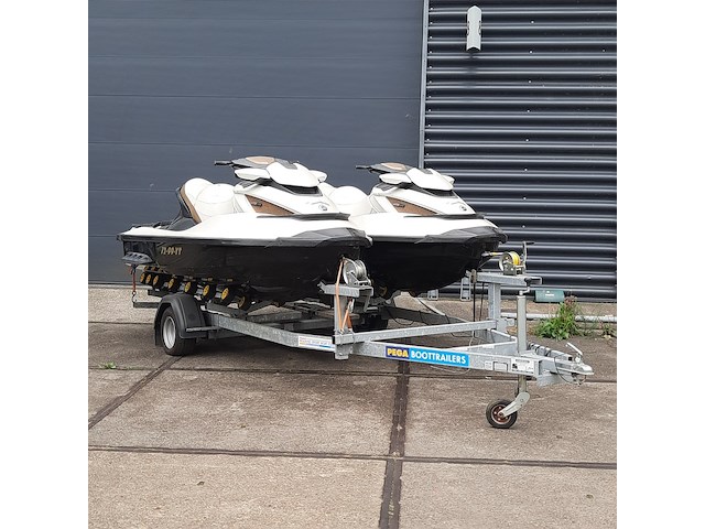 2x waterscooter op dubbele pega jd1350 stallingstrailer, seadoo, gtx limited - afbeelding 12 van  68