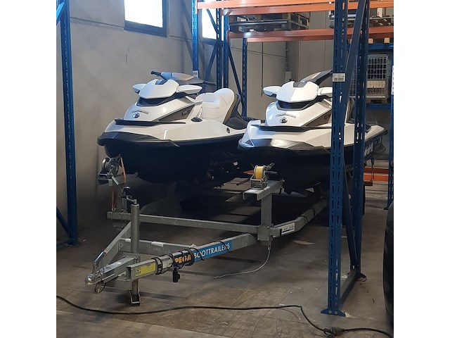 2x waterscooter op dubbele pega stallingstrailer, seadoo, gtx limited - afbeelding 3 van  56