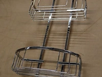 2x wc-standaard met toiletrolhouder en toiletborstel aquasanit, qv086dcr, chroom - afbeelding 5 van  8