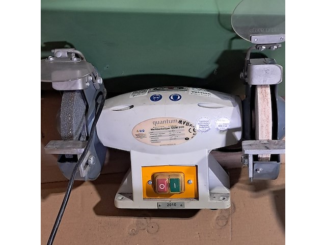 2x werkbankslijper op kolom, quantum, qsm 200 - afbeelding 3 van  8