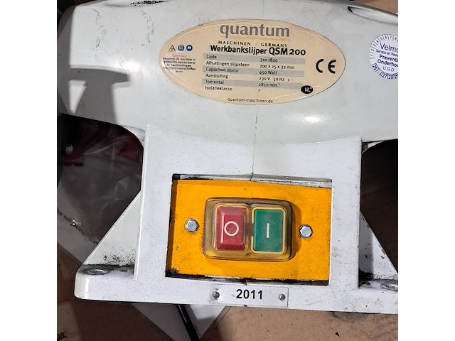 2x werkbankslijper op kolom, quantum, qsm 200 - afbeelding 5 van  8