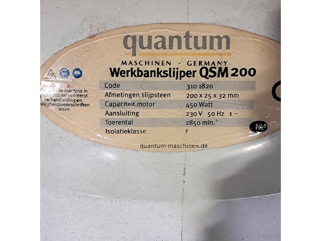 2x werkbankslijper op kolom, quantum, qsm 200 - afbeelding 6 van  8