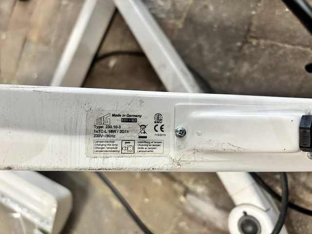 2x werkplaatslamp / inspectielamp met zwenkarm, waldmann, 230 10.3 - afbeelding 3 van  3