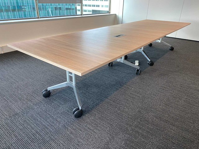 2x wilkahn confair - mobiele klapbare vergadertafel 200x120 - afbeelding 1 van  26