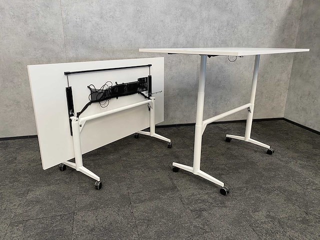 2x wilkahn timetable lift - verrijdbare zit-sta vergadertafel 100x200 - afbeelding 11 van  21