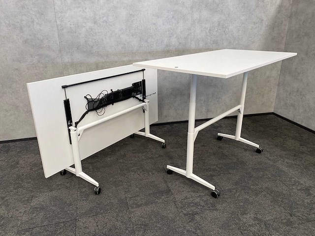 2x wilkahn timetable lift - verrijdbare zit-sta vergadertafel 100x200 - afbeelding 13 van  21