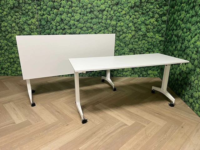 2x witte verrijdbare klaptafel 160x68 - afbeelding 5 van  12