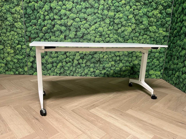 2x witte verrijdbare klaptafel 160x68 - afbeelding 6 van  12