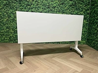 2x witte verrijdbare klaptafel 160x68 - afbeelding 4 van  12
