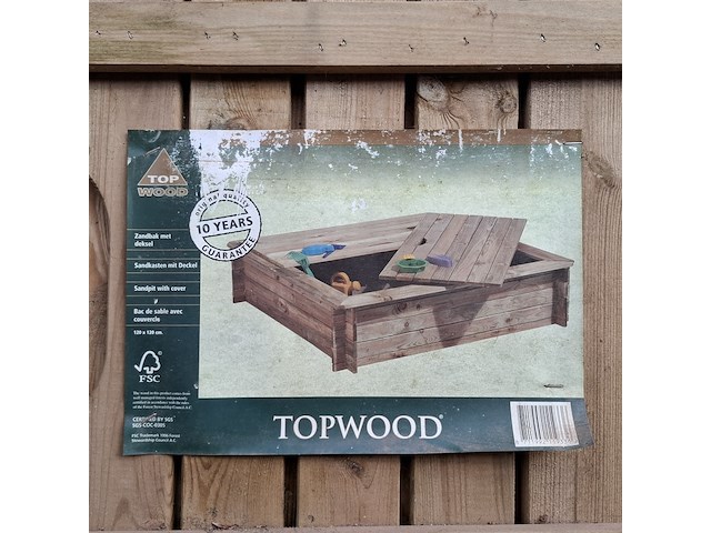 2x zandbak met deksel topwood - afbeelding 5 van  5