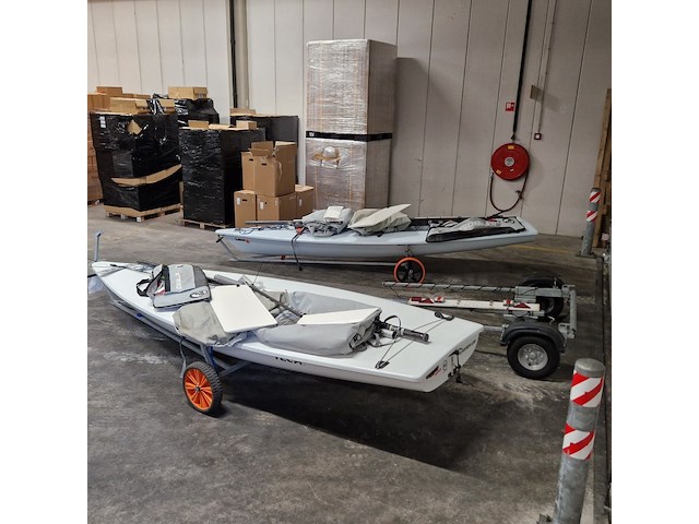 2x zeilboot met 1x boottrailer, ilca / laser / kalf - afbeelding 76 van  84