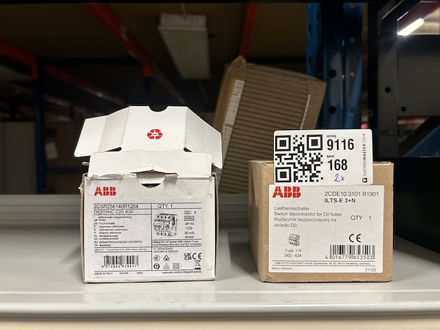 2x zekering lastschakelaar abb - afbeelding 1 van  4