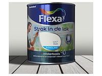 2x zijdeglans lak 750 ml flexa, strak in de lak, eiwit - afbeelding 1 van  2
