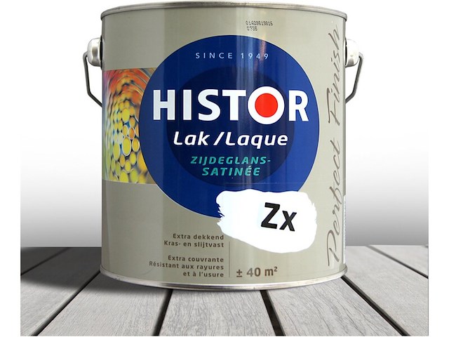 2x zijdeglanslak, 2,5l histor, perfect finish, zx basis - afbeelding 1 van  2