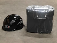 2x zijkoffer en 1x helm in onderdelen